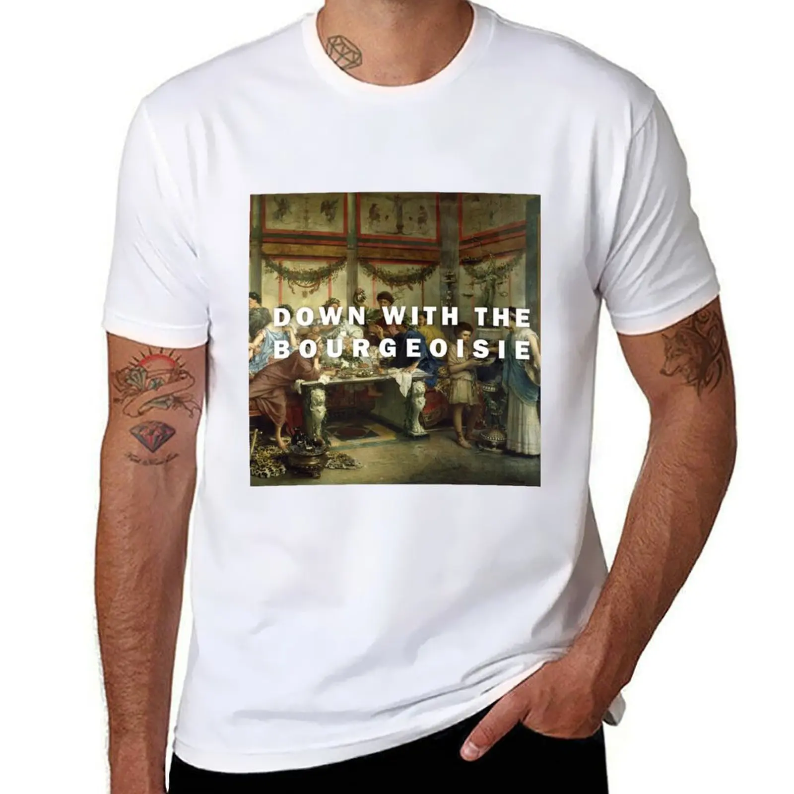 

DOWN WITH THE BOURGEOISIE T-Shirt man t shirts graphic man t shirt heavy cotton T-Shirt