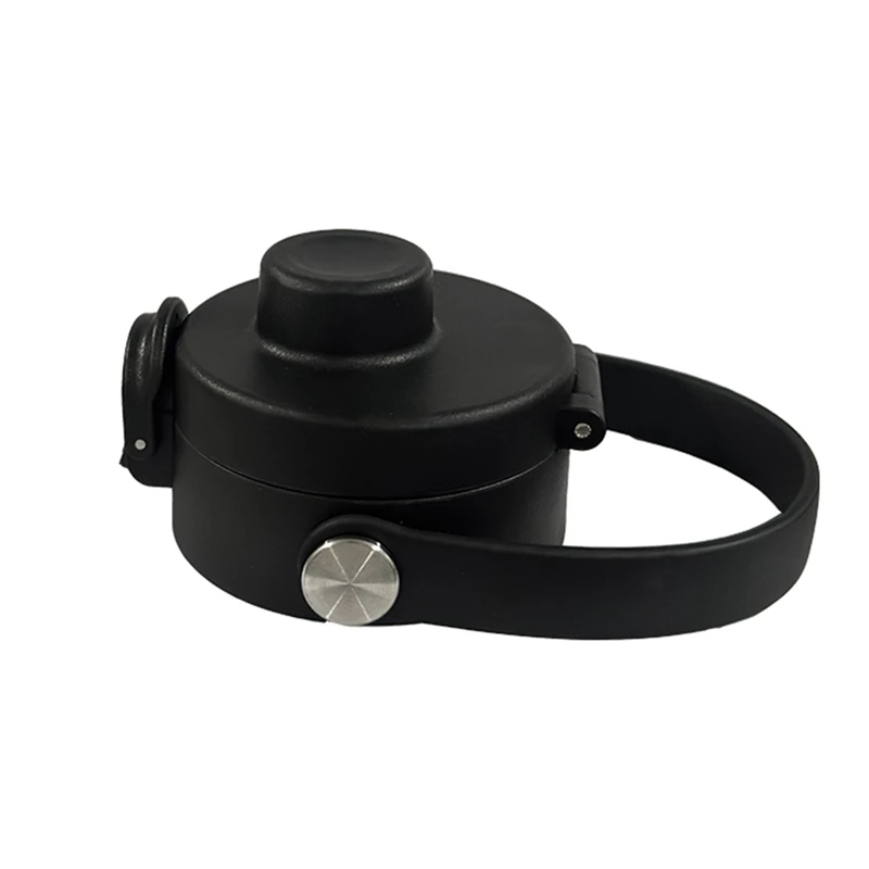 Botol air olahraga tutup pengganti untuk Hydroflask mulut lebar 12/16/18/20/32/40/64 Oz, dengan pegangan, kunci tombol