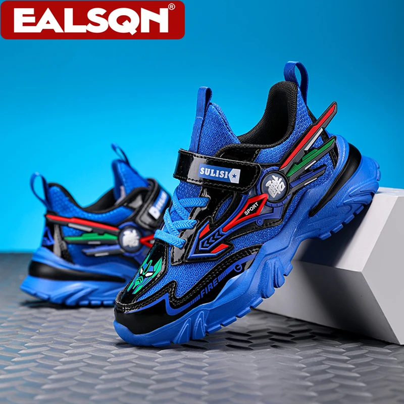 

Модные кроссовки для мальчиков 5-16 лет, кроссовки с дышащей сеткой, противоскользящие детские спортивные теннисные кроссовки на открытом воздухе, размер 28-39