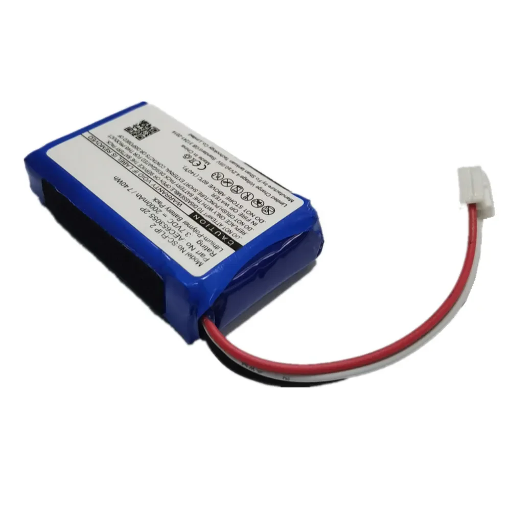 2024 Years 2000mAh Original Speaker Battery For JBL Flip 2 (2013) Flip2 Flip II 2013 AEC653055-2P Rechargable Batteries Bateria