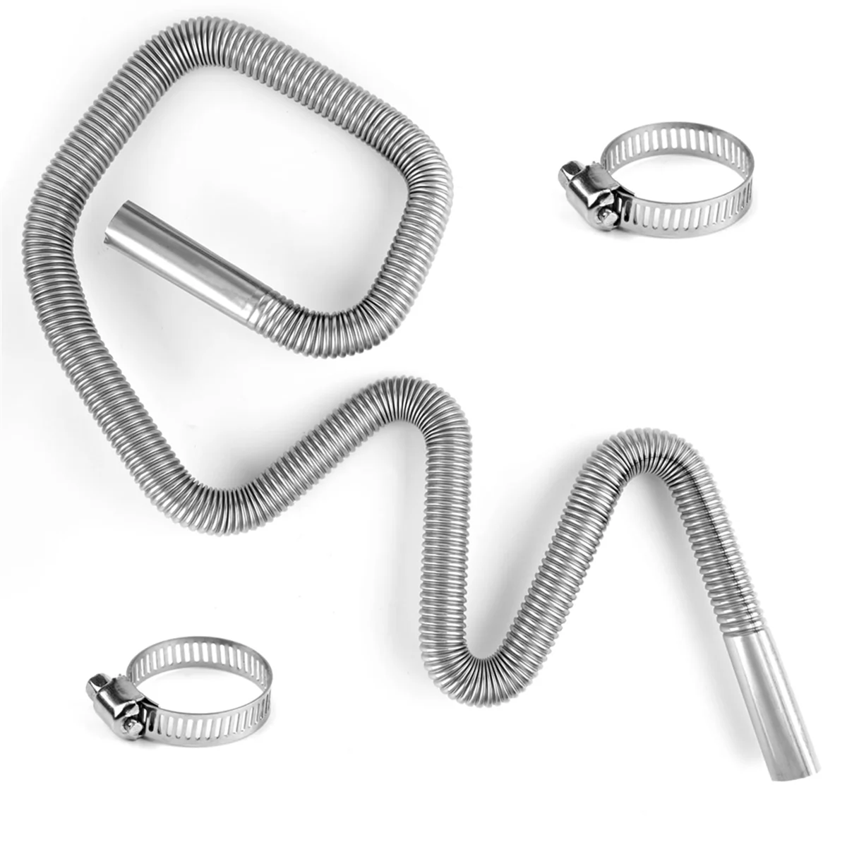 59Inch Heater Exhaust Pipe,1Inch Inner Diameter Flexible Exhaust Tubing Stainless Steel Parking Air Heater Exhaust Hose