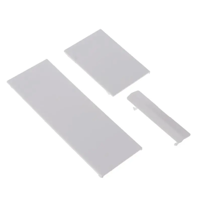 R91A สีขาว/สีดำเปลี่ยนการ์ดหน่วยความจำฝาครอบฝาปิด 3 ชิ้นส่วนประตูสำหรับคอนโซล อะไหล่ประตูครอบคลุมเปลี่ยน