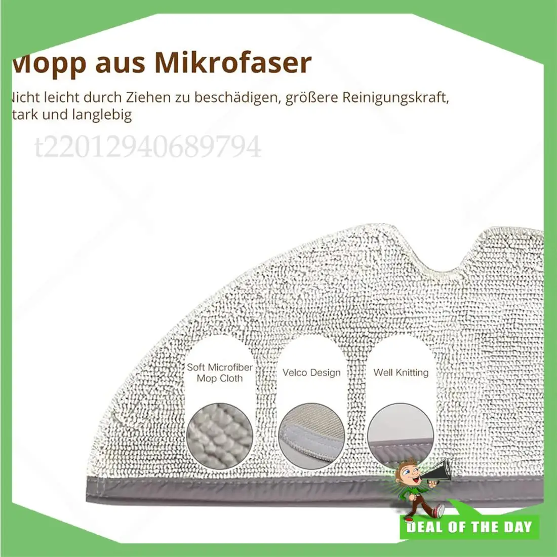 -ABPO حزمة مكونة من 4 فرش بديلة قابلة للغسل للمكنسة الكهربائية Xiaomi Roborock Q7 MAX / Q7 MAX+ Roborock