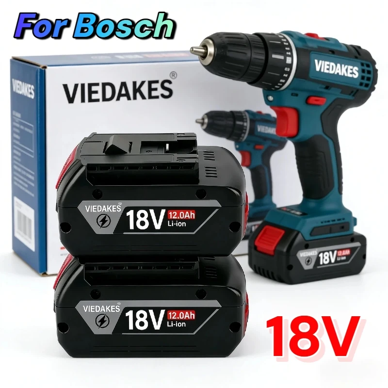 

For Bosch 18V Battery 12Ah Rechargeable Lithium-Ion Battery BAT609 BAT618 Cordless Power Tool Battery