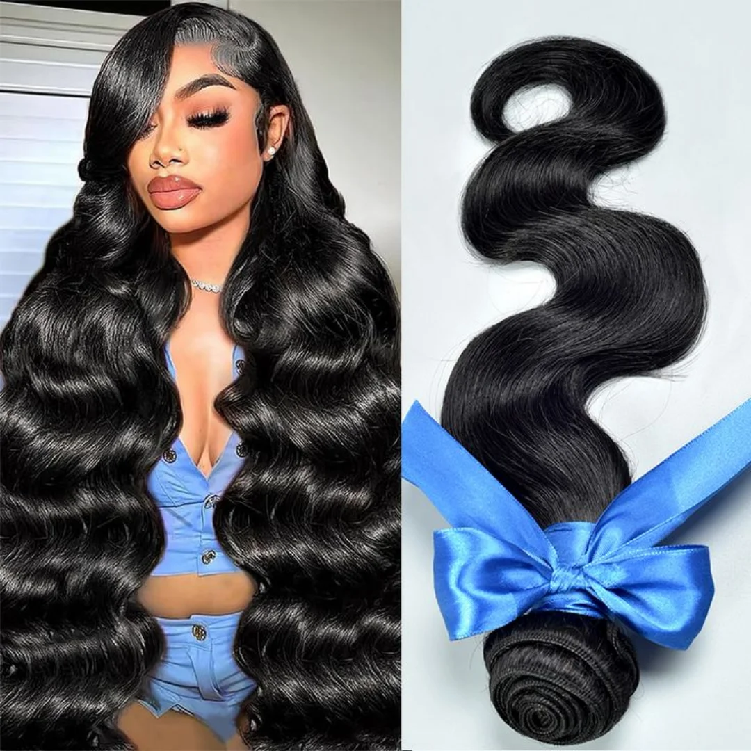 Black Body Wave Human Hair Bundles 1/3/4 ต่อผม 613 สี 100% Unprocessed Bundles Human Hair 4/27 หยัก Remy ผม