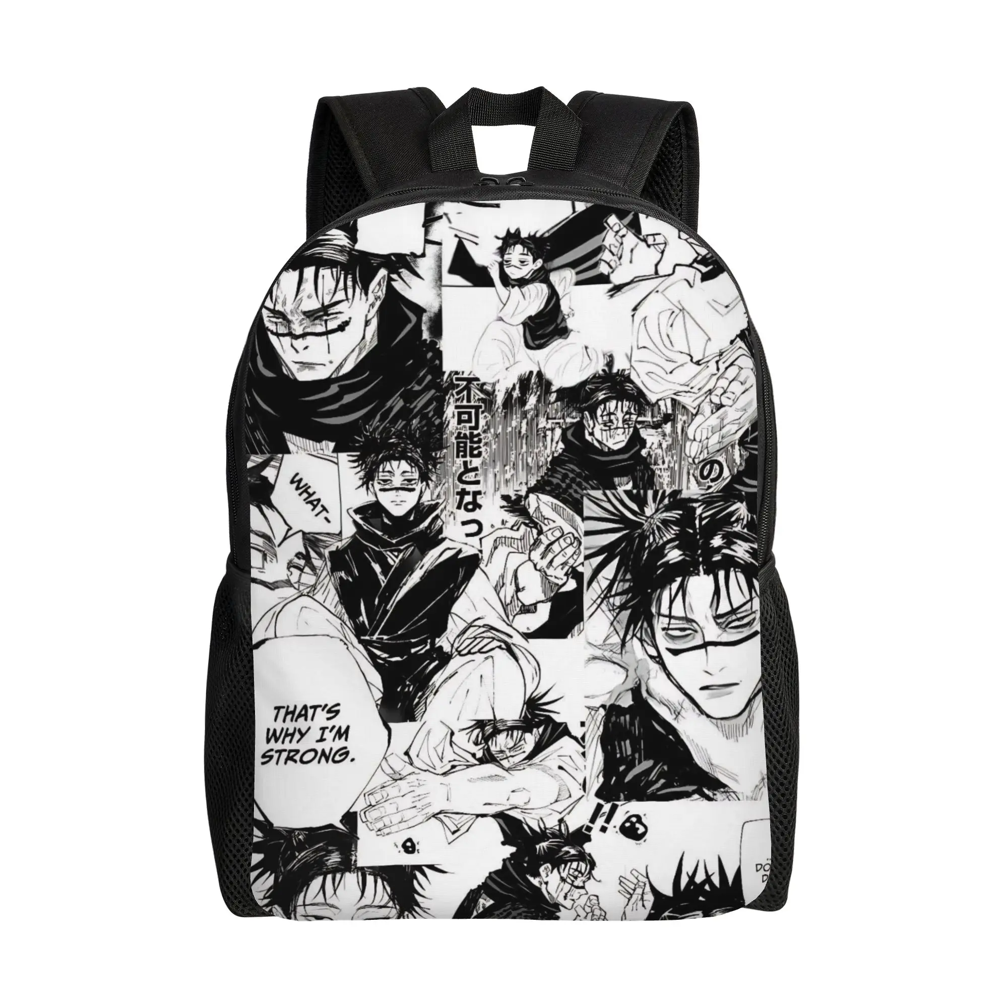

Choso Fashion Backpack with Pocket High School Business Kaisens Anime Daypack for Men Women Laptop Canvas Bags