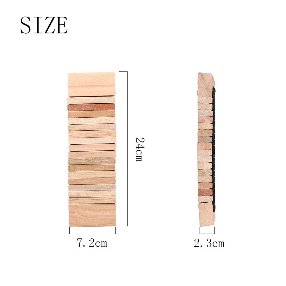 1pc Wooden Clicker For Kids Smooth Polished Wood Instrument Educational Musical Plaything Children Recreation Gift