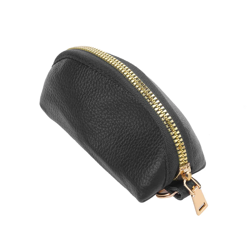 Men Lychee Patterned Soft Leather Fashionable Key Bag Zipper Cute Mini Zero Wallet Girl