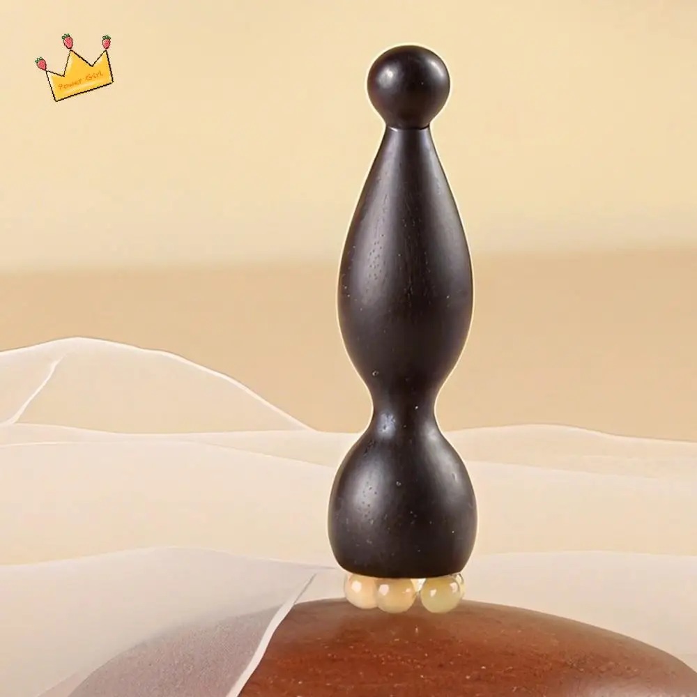 

Five Beads Design Sandalwood Lotus Seedpod Massager Face Lifting and Tightening Reduce Puffiness Eye Massage Stick