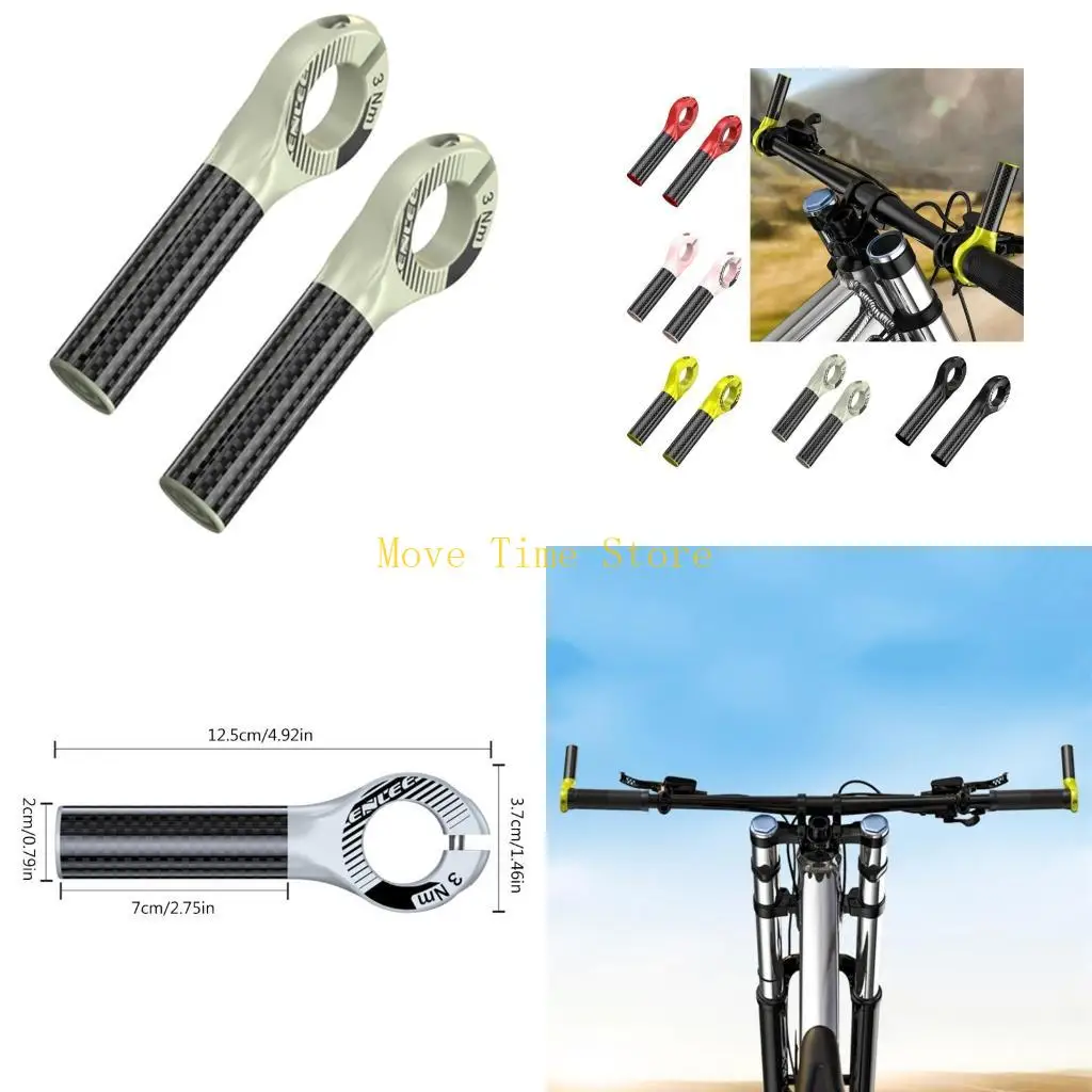 

92ME 1 Pair Carbon Fiber Handlebar Ends Bar Grips Ends 22.2mm Ergonomic Design Cyling Bike Mountain Bike Handlebar Grips Ends
