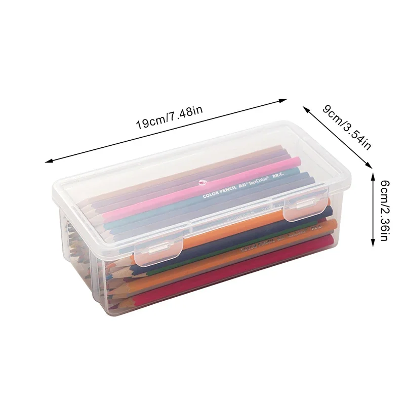 Cosmetic Makeup Boxes Transparent Pencil Case Foundation Blush Eyeshadow Brushes Holder Desktop Stationery Storage Organizer