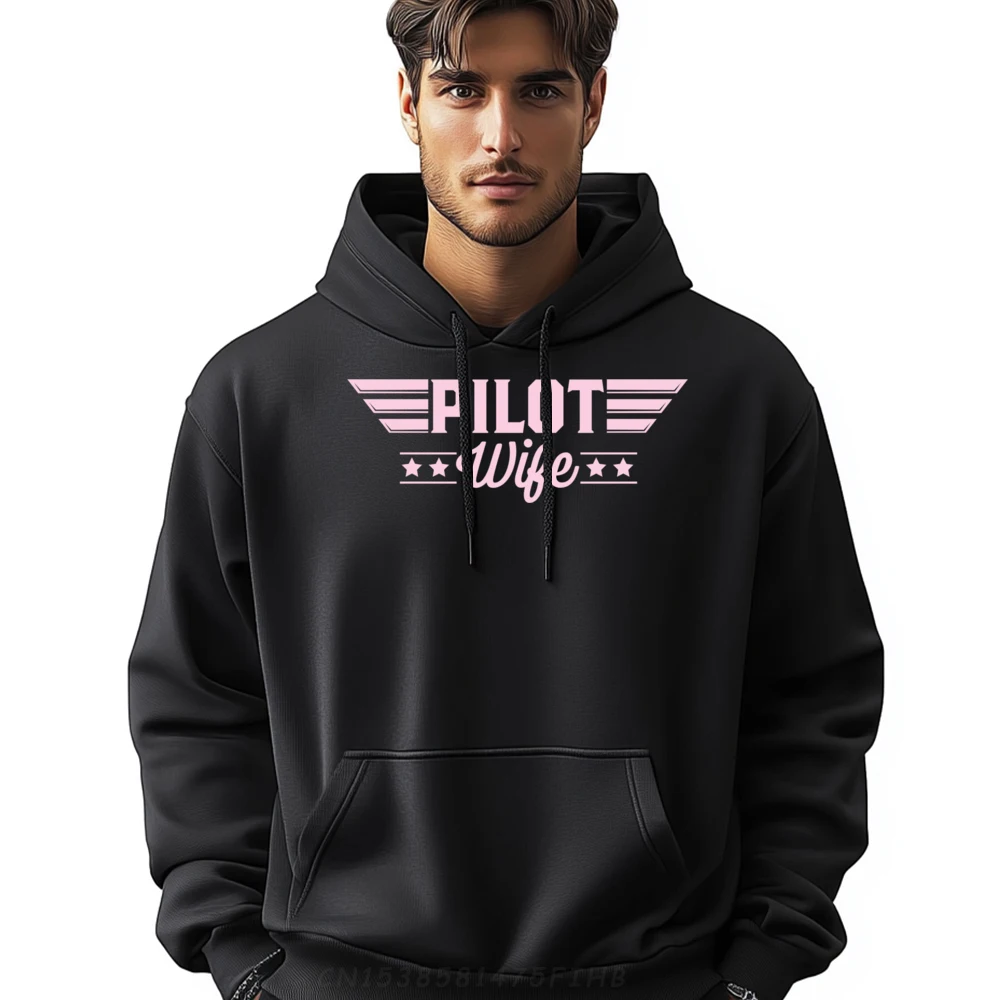 

Pilot Wife Jet Airplane Aviation Mens Designer Hoodie Unisex Long Sleeve Sweater Men Man Tops Tees Vintage Style