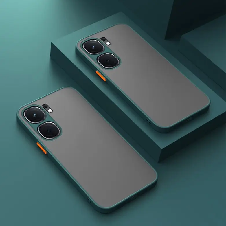 Shockproof Funda For IQOO Neo 11 10 pro plus +15 13 z10 turbo Case Stand Holder Matte Leather Protection Phone Cover