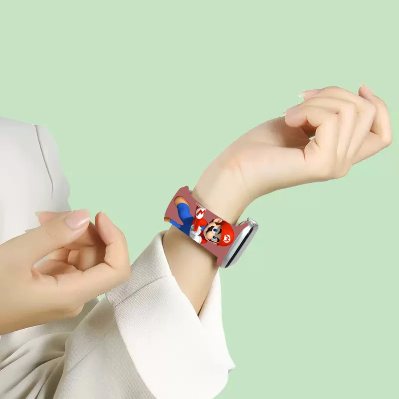 ماريو طباعة حزام ل iWatch 11 10 9 8 سيليكون الفرقة استبدال سوار ل أبل 46 مللي متر 44 مللي متر 42 مللي متر 41 مللي متر 38 مللي متر حزام الساعات #4