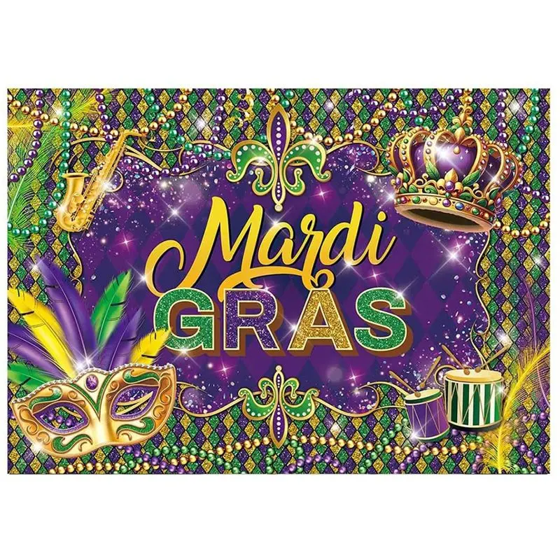 

Фон для фотосъемки ABBO-Mardi Gras Masquerade, украшения для карнавальных вечеринок, 7x5 футов