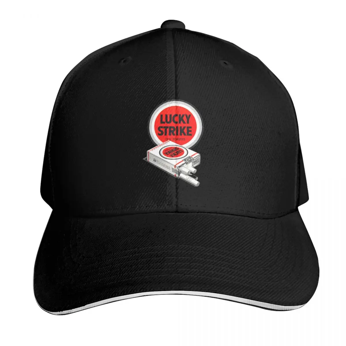 Retro Lucky Strike Cigarettes Baseball Cap Moisture Wicking Quick Dry Curved Brim Classic Fit Low Profile Unstructured