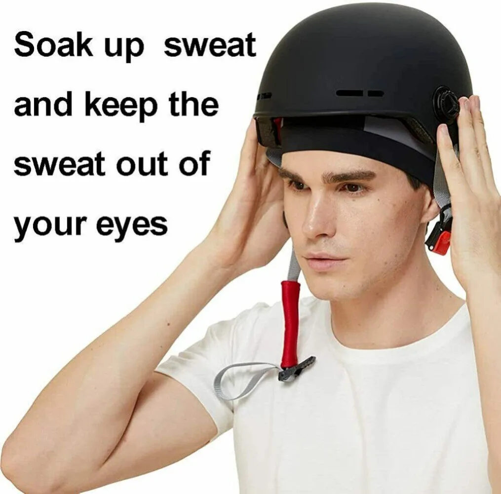 Topi Tengkorak Pendingin Penyerap Kelembapan Pria Topi Beanie Bawah Helm Sepeda Motor Sejuk Topi Kubah Penyerap Keringat