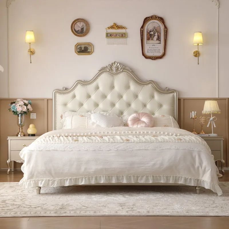 

Save Space Salon Bed Big Size Wooden Beauty Room Decor Professional Vintage Bed Unique Letto Matrimoniale Postmodern Furniture