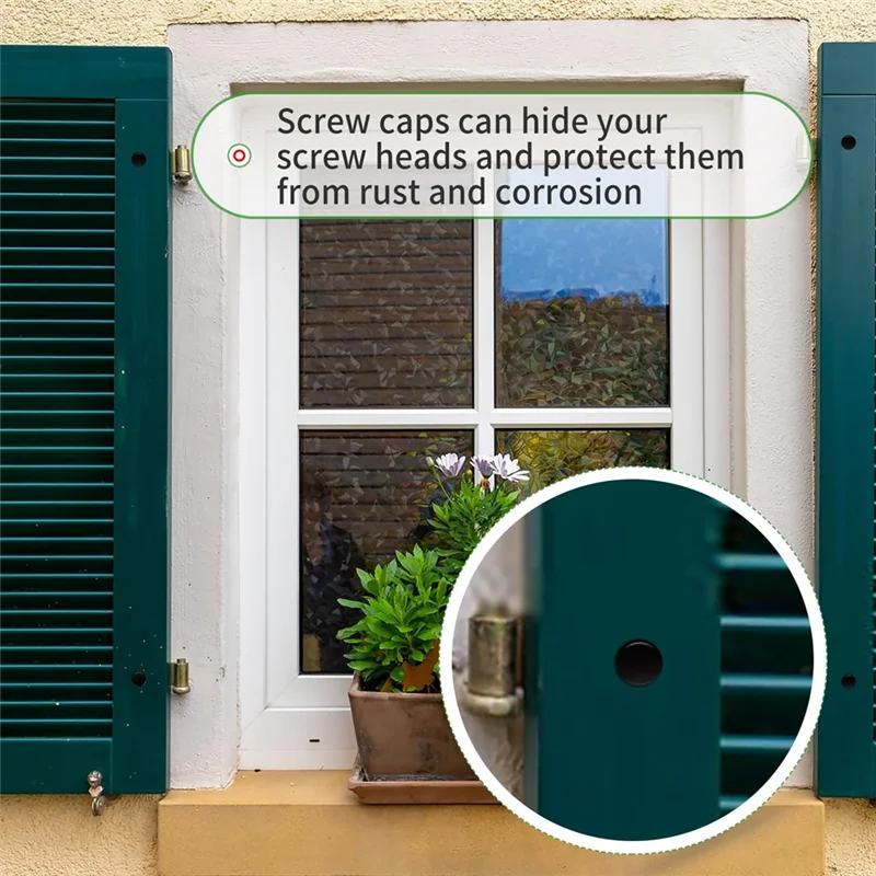 

NEW-36 Pcs 8 X 3 Inch Shutter Screws With Caps Shutter Fasteners For Windows, Outside Shutters Exterior And Cap