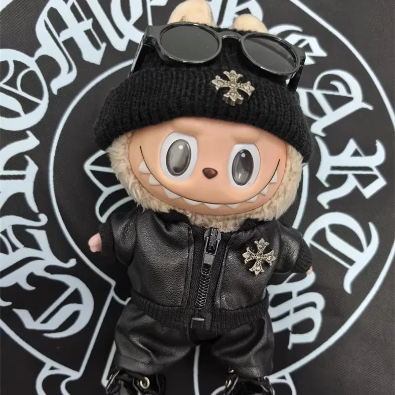 

Одежда Lababuwa 15/17 см, лабу, мотоциклетная куртка для сидячей вечеринки, крутая кожаная шляпа, костюм, только одежда, содержит аксессуары для одежды