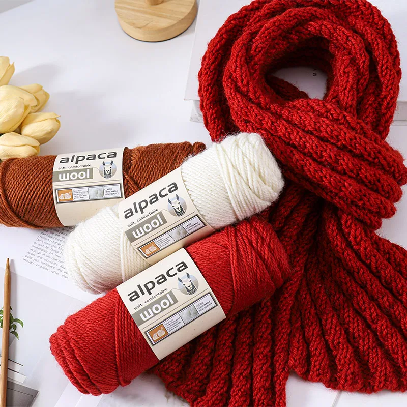 1 Large Bag of 500g Alpaca Wool Yarn, 245 Thick Knitting Yarn, Multi-Colored Autumn and Winter Fashion Yarn for Men and Women, Suitable for Making Gifts, DIY Knitting Material Kit, Ideal for Knitting Warm Sweaters, Coats, Scarves, Hats, Gloves, Wool Pants, Knee Warmers, and Other Clothing and Crafts. 5 Balls/Pack