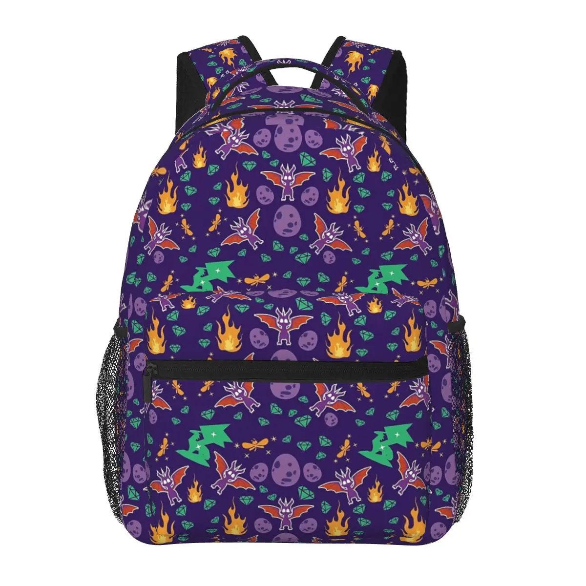 Ransel Pola Spyro Diskon Besar Tas Buku Anak Kapasitas Besar Tas Sekolah Tas Bahu untuk Pria Wanita