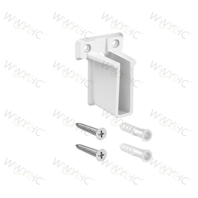 4PCS RV RV Accessories Window Rod Plastic Support Steel Wire Frame Bracket Wall Mounted Bracket (White) with Screws