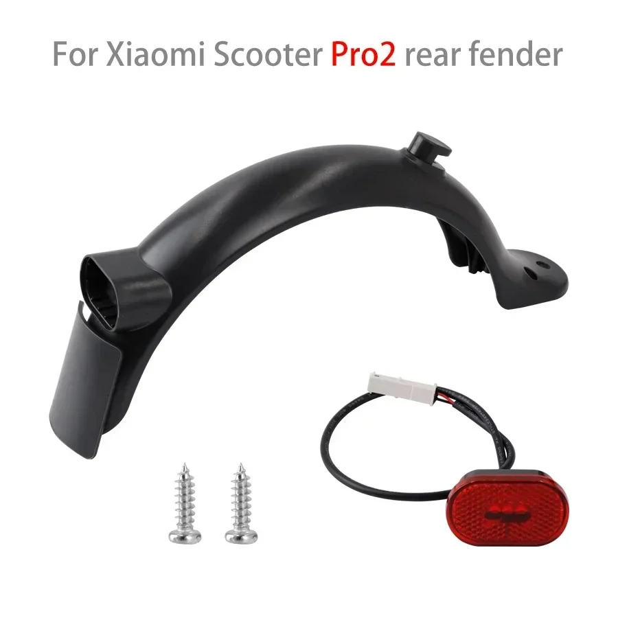 Elektroroller-Hinterrad-Kotflügel-Set für Xiaomi Pro 2, Kickscooter-Halterung, Rücklichter, Kotflügelflügel mit Kennzeichenbeleuchtung – Detail 1