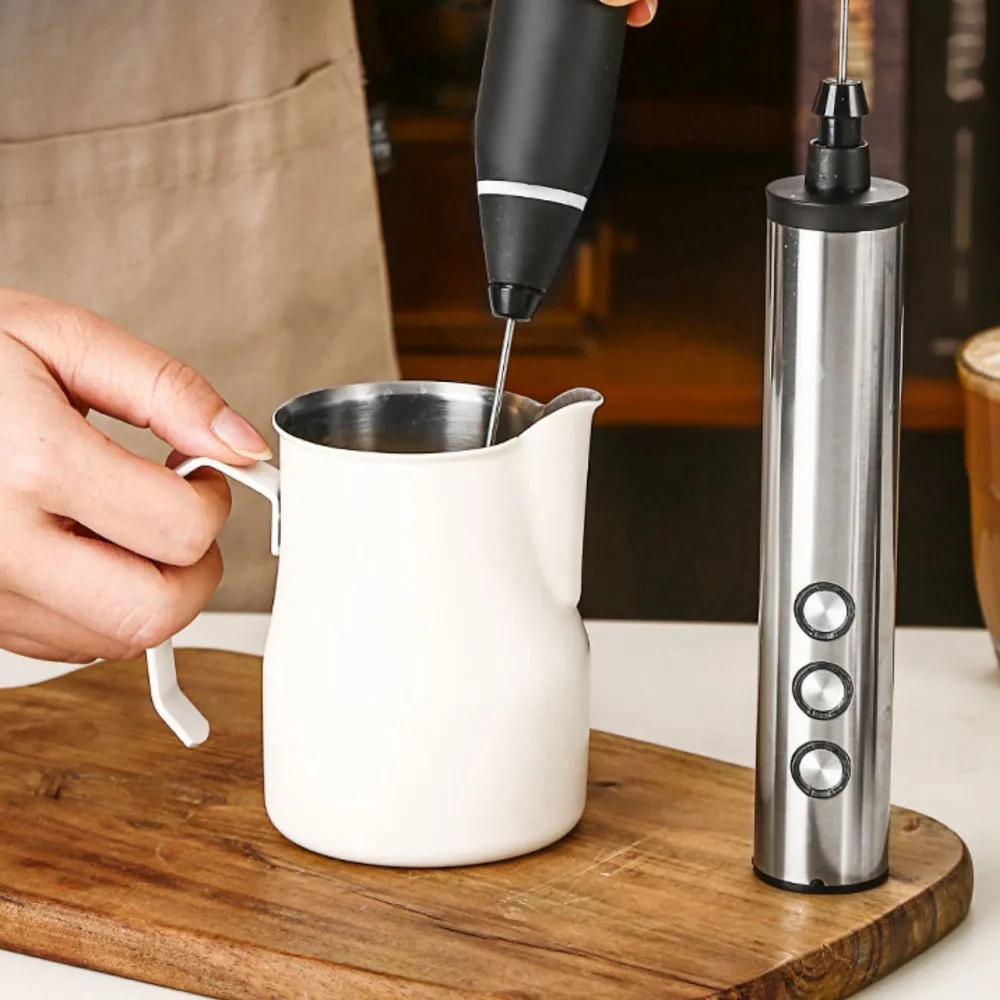 304 Stainless Steel Milk Frothing Pitcher 350ML 450ml Coffee Steaming Pitcher Olecranon Type Outlet