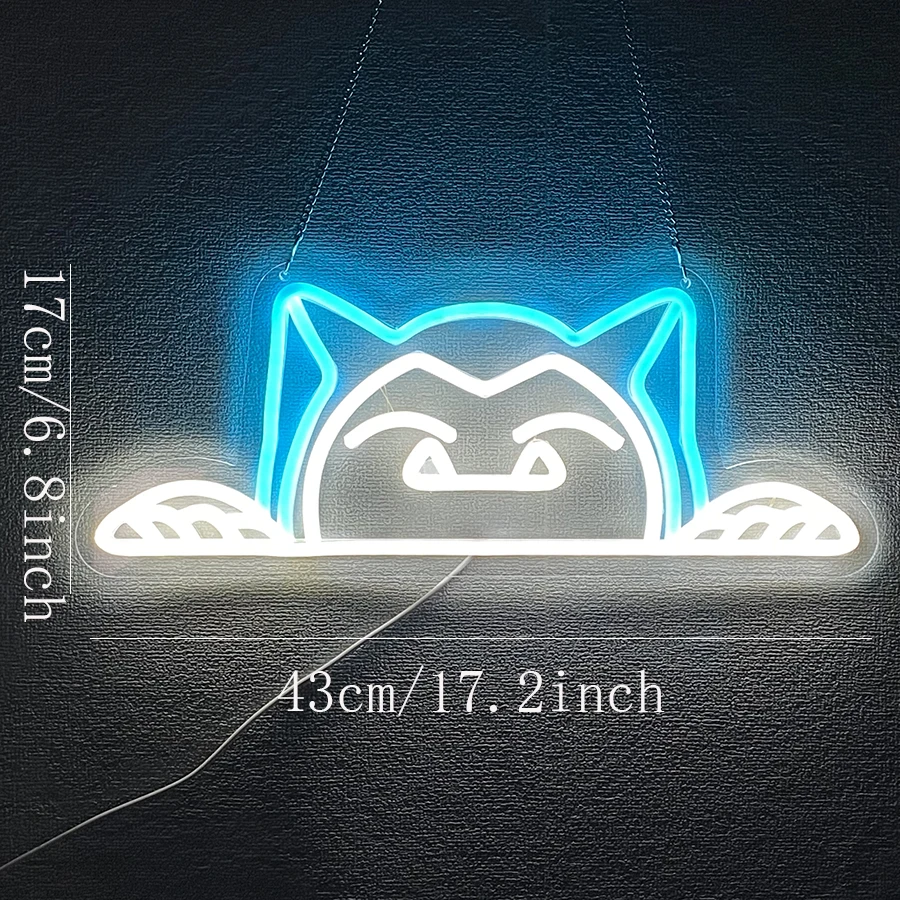 Cat Neon Sign for Wall Decor,Anime Cat Night Light for Living Room,Girls Bedroom,Pet Shop,Game Room, Man Cave, Birthday Gift