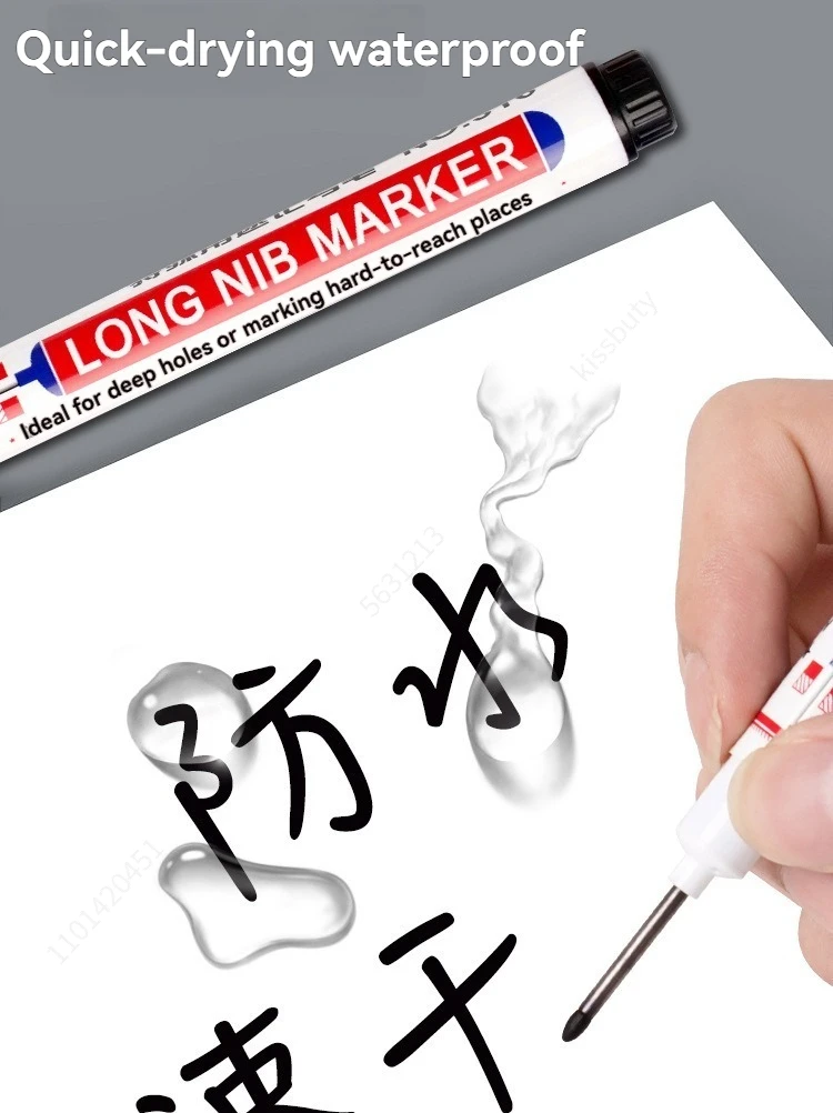 4-teiliges Set Weiße 20mm Tieflochmarker mit Langer Spitze für Metall, Perforation, Badezimmer, Holzbearbeitung, Dekoration, Mehrzweck – Detail 6