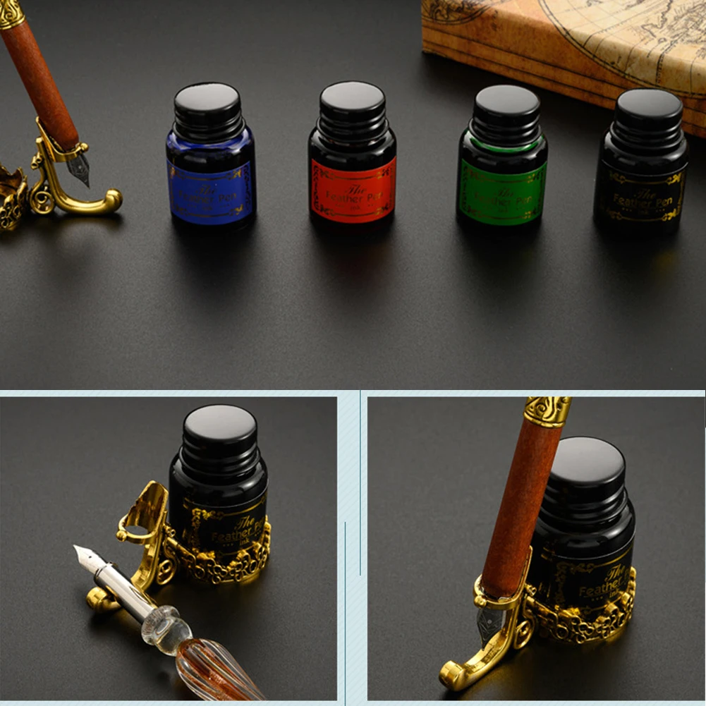 Европейская перьевая ручка в с – обзор и цена Glass Dip Pen Calligraphy Ink Set