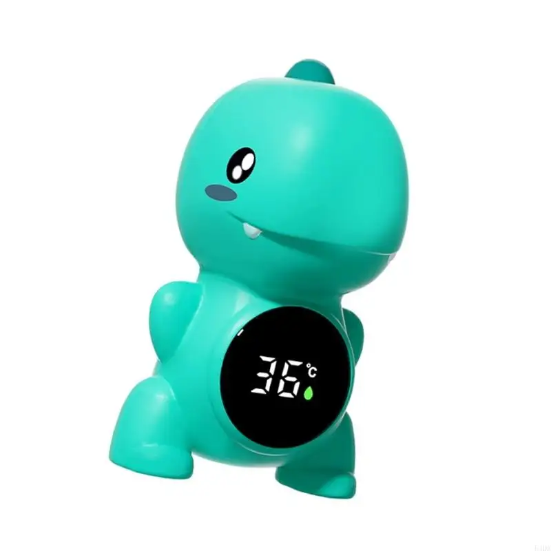 54DA Dinosaur Forma Termómetros agua digital lectura rápida con indicadores temperatura visual para recién nacidos del