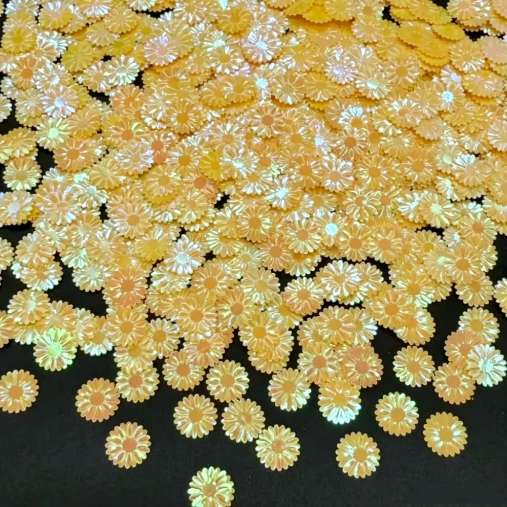 Durable Nail Art Daisy Sequins Glitter 100g/bag Phone Case Decor Flower Loose Sequins 9mm Shiny Slime Fillers Handmade