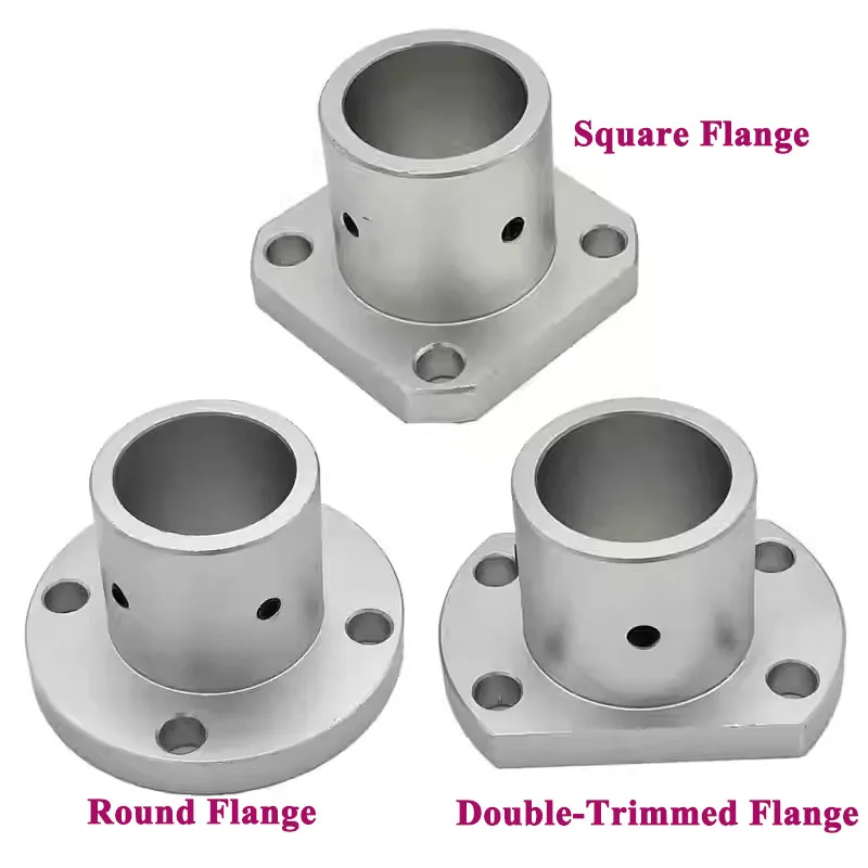 1pcs Guide Flange Shaft Support Base 5/6/8/10/12/16/20/25/30/35/40/50mm Linear Shaft Fixture Bracket Rod Holder Mount Connector