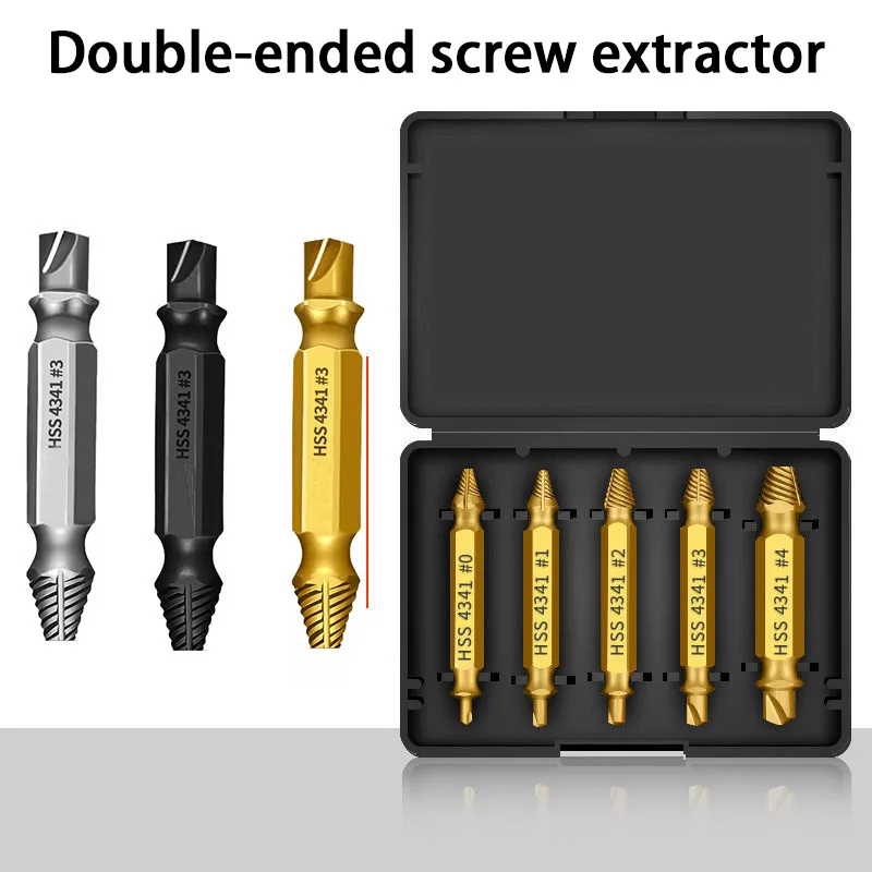 Damaged Screw Extractor Set HSS Drill Bit Stripped Broken Remover Small Easily Quickly Take Out Kit Demolition Power Tools 2026