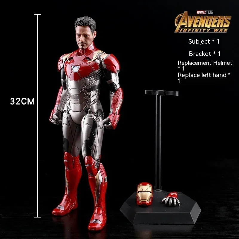 Marvel Avengers 4 Iron Man Mk47 Mk50 Double-headed Eagle Imitation Metal Hand Do Captain America Static Posing A Thor Gift