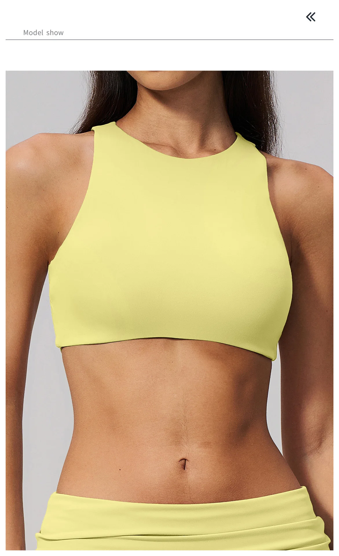 Damen Sport-BH mit Rückenausschnitt, Stoßdämpfend, Push-Up, Schnelltrocknend, Einfarbig, für Fitness, Laufen und Yoga – Detail 11