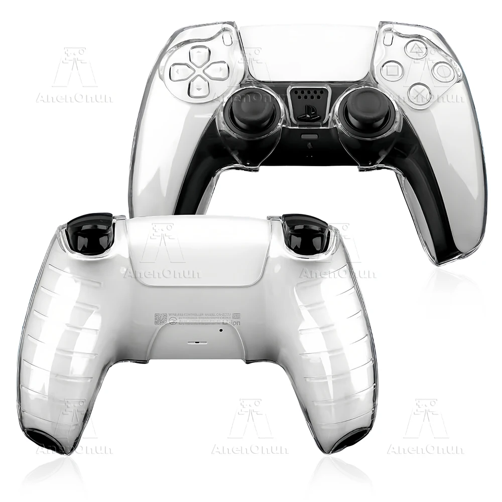 PS5 Controller Protective Case Anti-fall Anti-scratch Anti-slip Gamepad Transparent Hard Shell Full Fit Ultra Clear Cover Skin