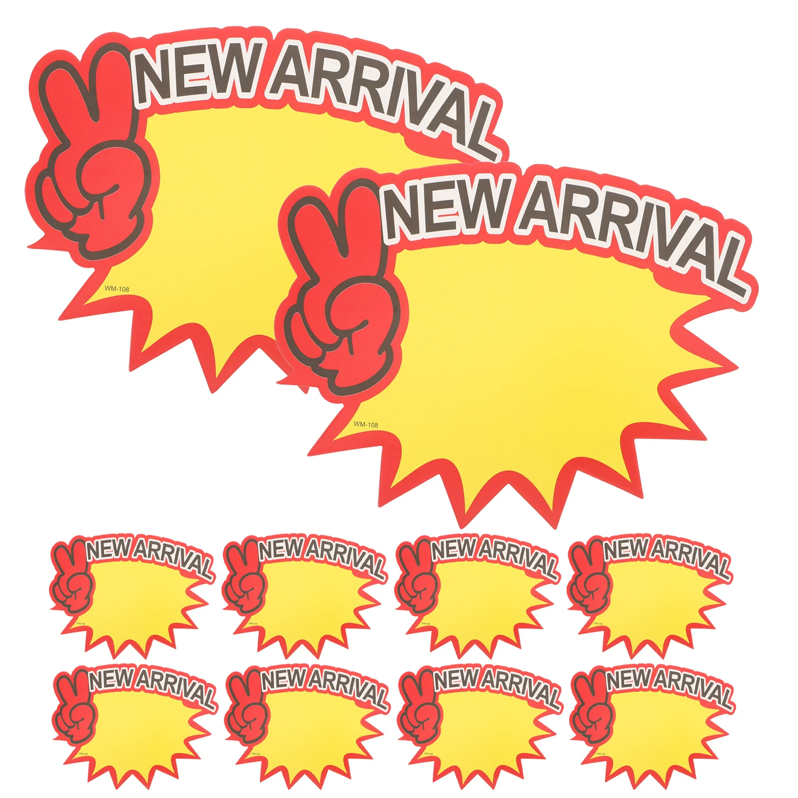 

100pcs Price Tags Blank Supermarket Retail Sale Signs Sturdy Yellow Paper For Store Advertising Display Fruit Vegetable Pricing