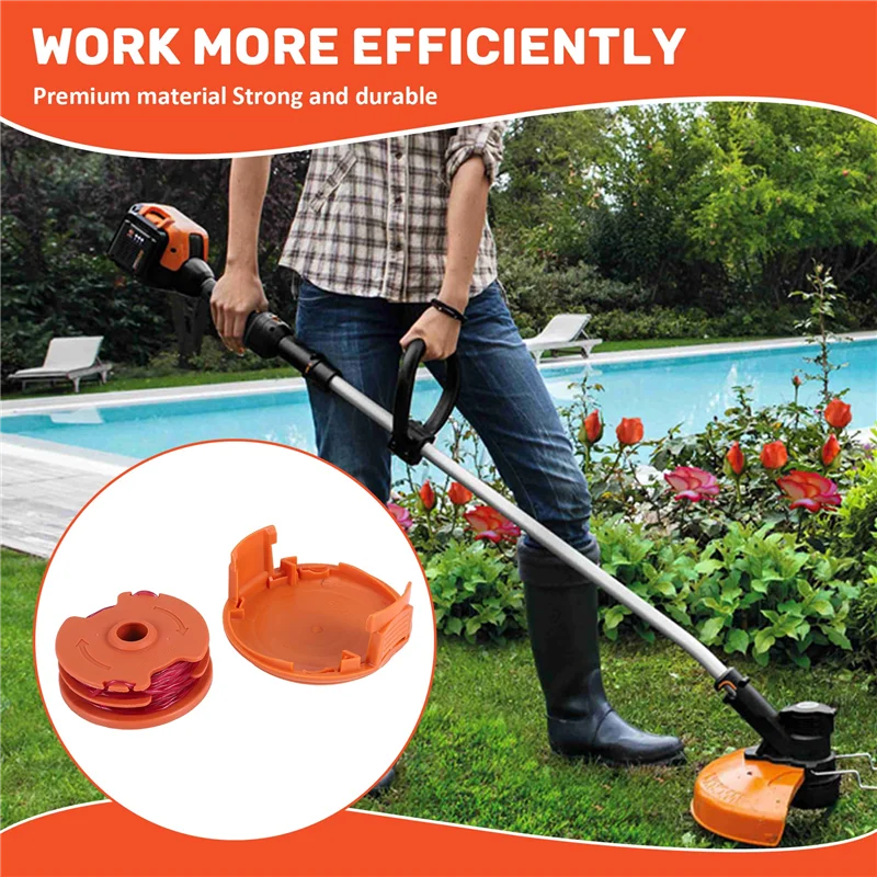 

BHBD-Weed Eater Replacement Spools For Worx WA0007 WG116 WG119 String Trimmer Edger Spool Line Refills Parts Auto-Feed