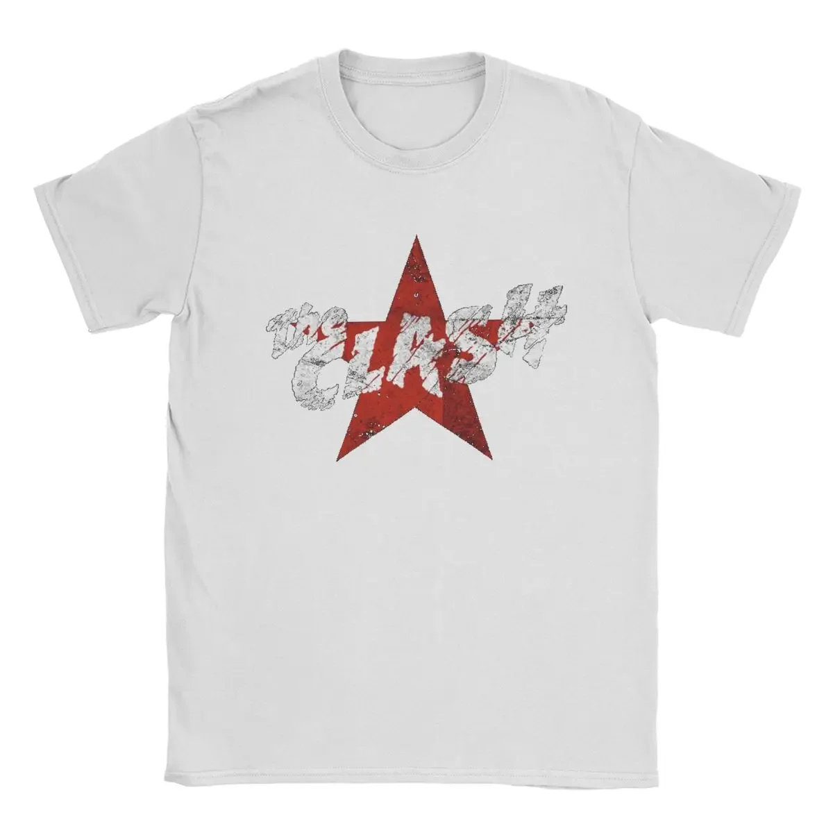 Customization Vintage The Red Star Clash T-Shirt Men Round Neck Cotton T Shirt Short Sleeve Tee Shirt Gift Idea Tops