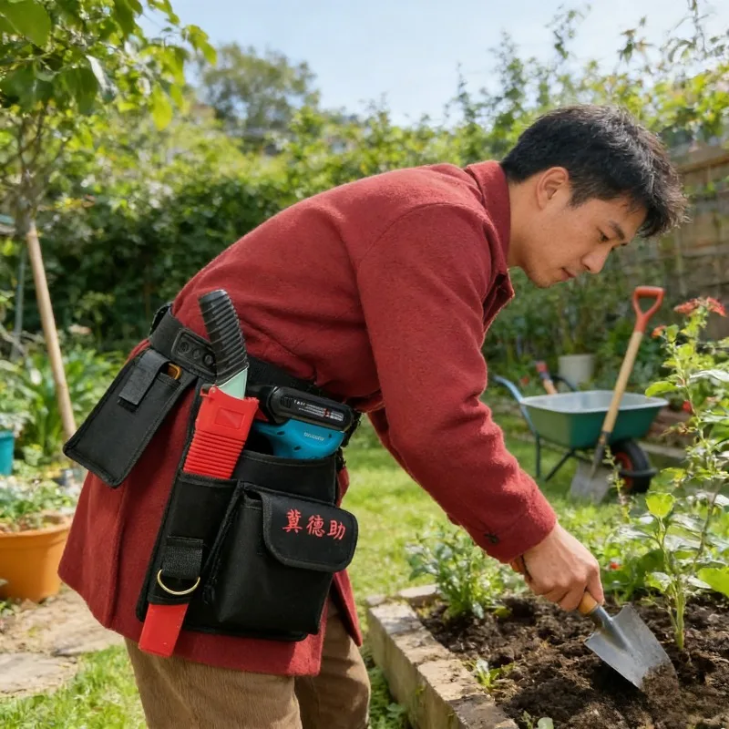 Professional Scissors Chainsaw Bag Organizer with Belt Electric Cell Phone Man Gift Garden Pruning Tool
