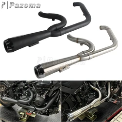 PAZOMA 2-into-1 Full Systems Exhaust Motorcycle Complete Muffler For Harley Softail Low Rider Street Bob Standard FXST 2018-2025
