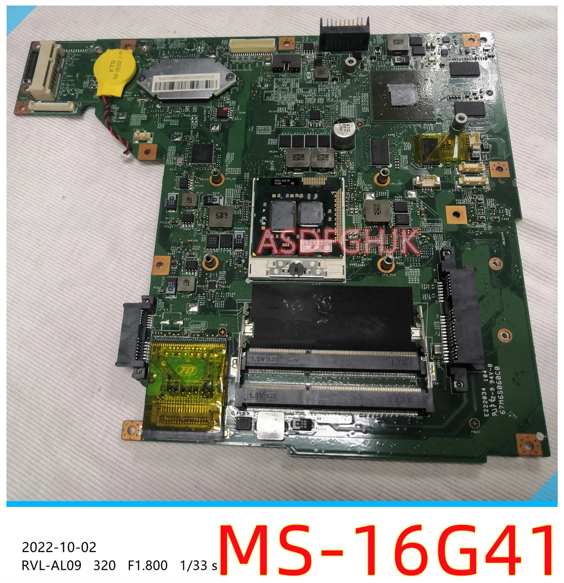 

Original MS-16G41 VER:1.1 Mainboard For MSI GE620 FX603 MS-16G41 Laptop Motherboard GT425M 1GB DDR3 TESE OK