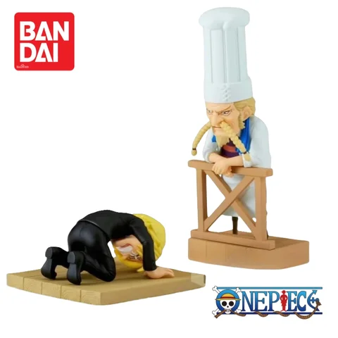In Stock Original Bandai Banpresto One Piece Sanji and Zeff Figurine 100% Genuine Anime Merchandise Action Figure Holiday Gifts