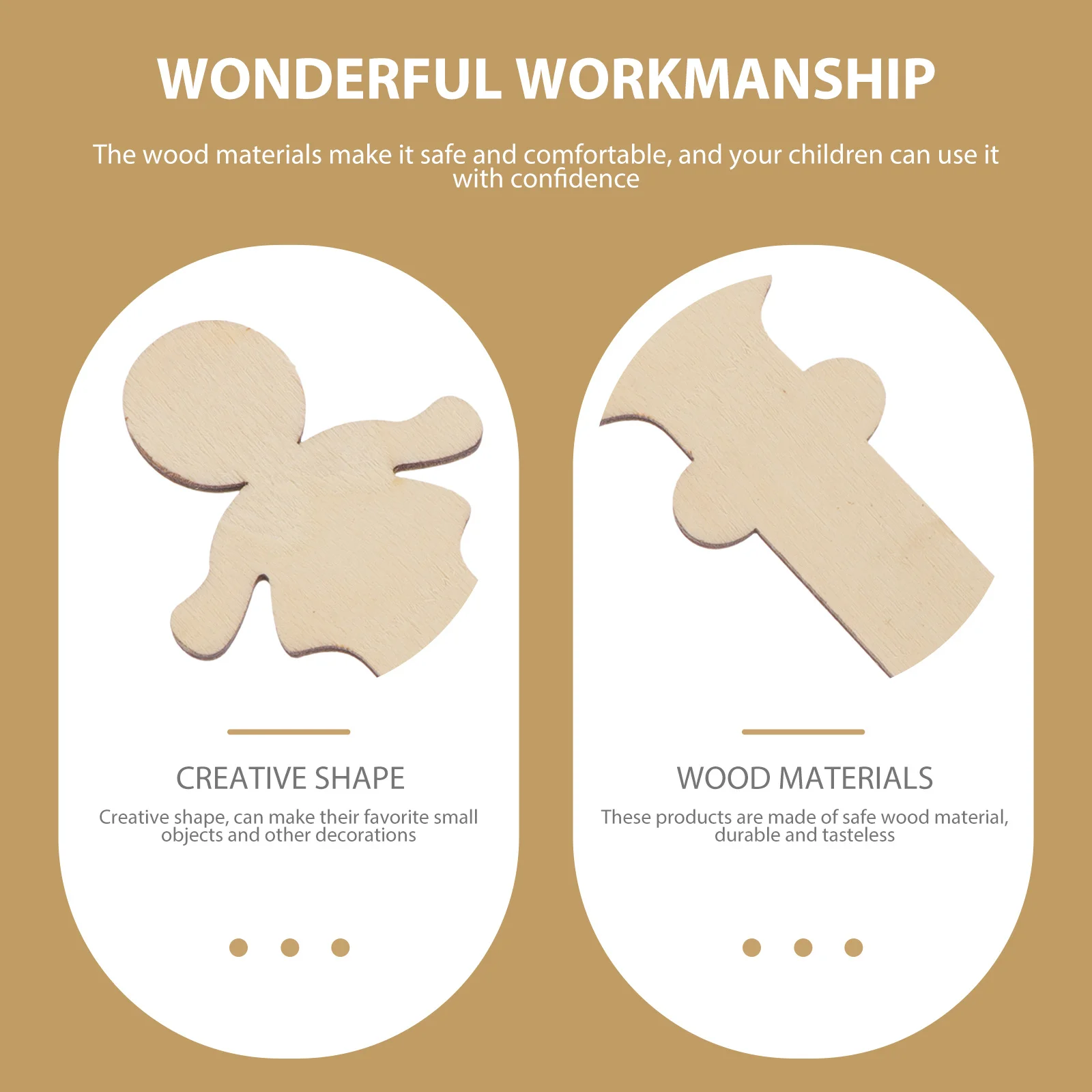 

20Pcs Children's DIY Graffiti Wooden Pieces Safe Wooden Chips Unpainted Wood Slices for Craft Decoration Hand-Paint DIY