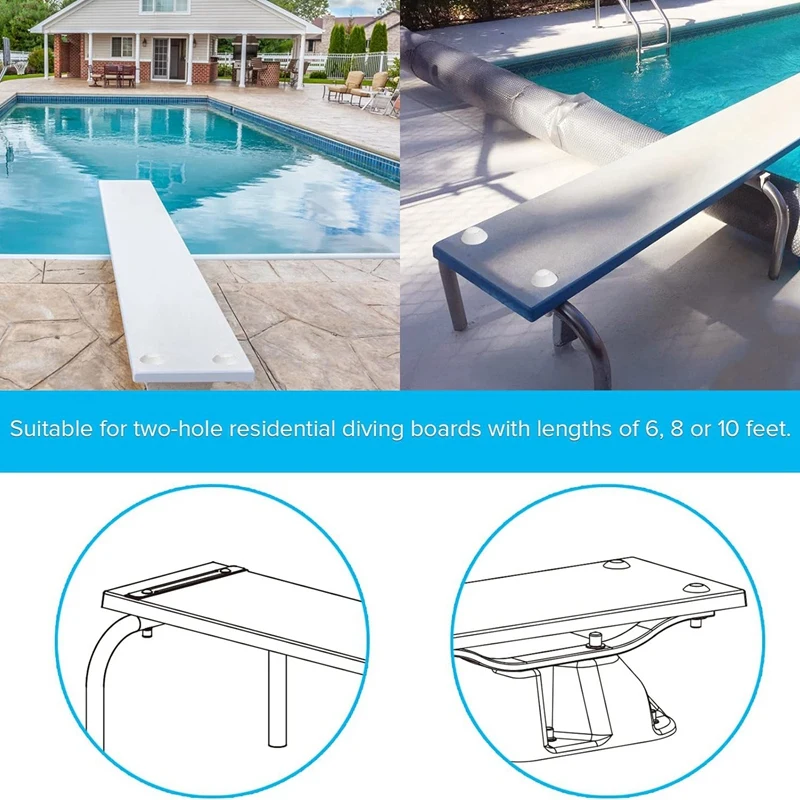 Bulloni per scheda subacquea Kit di montaggio per scheda subacquea Kit di bulloni per scheda subacquea per piscina residenziale a due fori