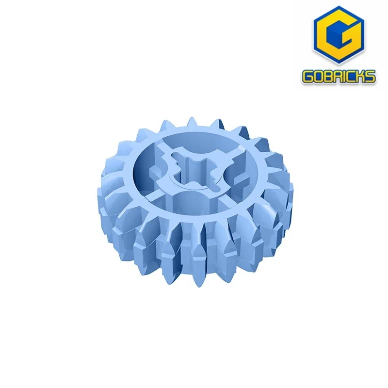 

Gobricks Building Blocks 1103 Technicial, Gear 20 Tooth Double Bevel compatible with lego 18575 32269