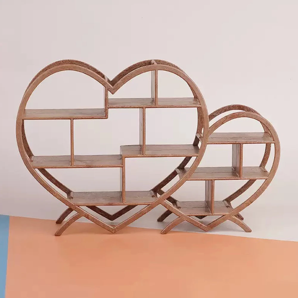 1 pièces maison de poupée Bogu vide amour étagère Mini présentoir support de rangement modèle jouet scène décoaration bricolage accessoires meubles jouet